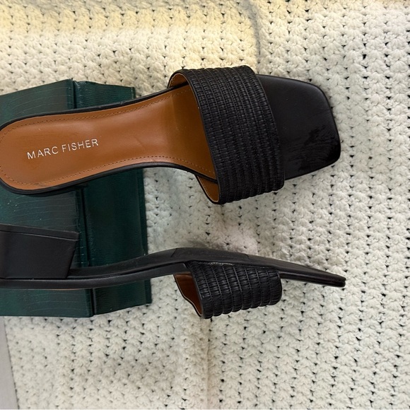 Black Marc Fisher Heeled Sandals - Picture 2 of 3